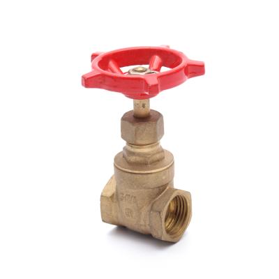 China General Foundy Iron Handwheel Female Thread Forging Red-Painted Brass Gate Valve for sale