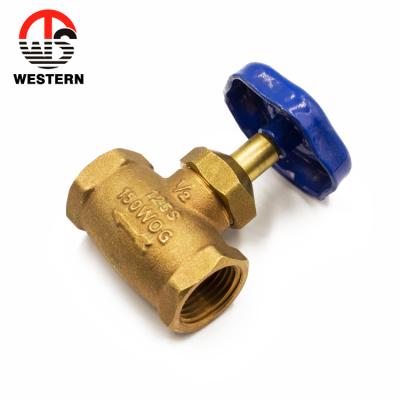 China OEM ISO9001 and DOM Customized Forged Rubber (NBR) General Sealed Brass Water Stop Valve 1/2 Inch for sale