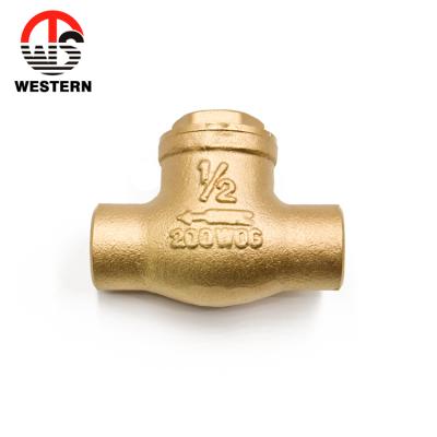 China General China Non Return Brass Horizontal Type Non Return 1 2 Check Valves Swing Type pn16 for sale