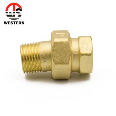 China Wholesale Custom Brass FxM Thread Brass Coupling With Hexagon Equal Water Meter Fitting for sale