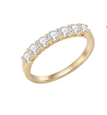 China Tianyu 3.2mm White Moissanite Diamond Ring CLASSIC 14k/18k White Gold Wedding Band for sale