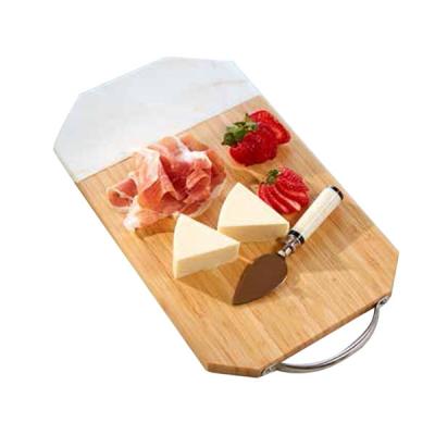 China Sustainable natural bamboo cutting board with high marble quality for sale