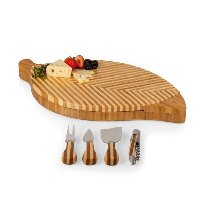 China Viable Wholesale Price Bamboo Cheese Board and Knife Set for sale