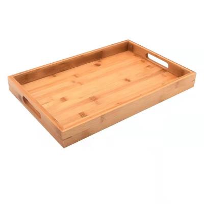 China Sustainable Bamboo Serving Trays For Bath Room Round Shape for sale