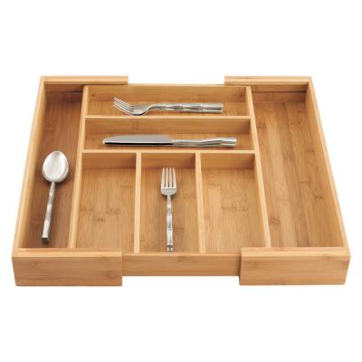 China Viable Expandable Cutlery Tray Adjustable Storage Cutlery Rack for sale