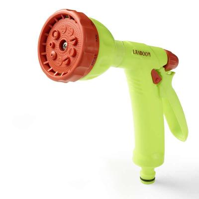 China Variable Flow Control Adjustable 8 Pattern Garden Water Hose Sprayer Plastic Hand Gun Nozzle for sale