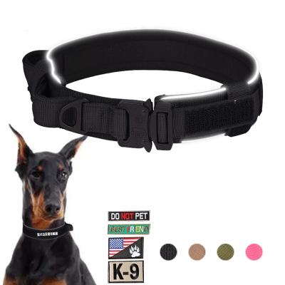 China Sustainable High quality and durable K9 tactical collar outdoor traction pet military dog pet collar medium large dog collar for police dog for sale