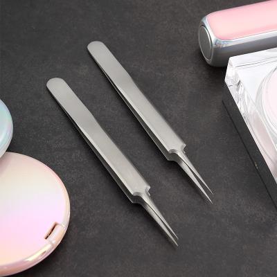 China Skin Beauty Tweezers Factory Price Beauty Tools Stainless Steel Eyelash Applicator Tweezers for sale