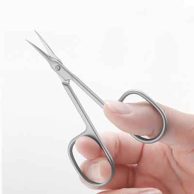 China Eyebrow Professional Stainless Scissor Manicure Tool Nails Eyebrow Nose Eyelash Cuticle Scissors Curved Pedicure Scissor Makeup Tool for sale