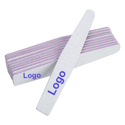 China Nail 100/180 Professional Custom LOGO Double Sided Grinding Nail File for sale