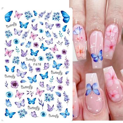 China Beauty Care Makeup Tools 3D Nail Stickers Black Heart Love Self Adhesive Slider Letters Nail Art Accessories Decorations Stars Decals Manicure for sale