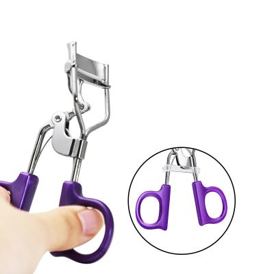 China Beauty Care Makeup Tools Wholesale Custom Purple Hair Curlers Private Label Stainless Steel Wick Logo Eyelash Curler False Eyelash Tools Wholesale for sale