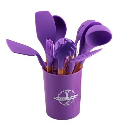 China Sustainable Factory Directly Supply 12 Sets Silicone Kitchen Utensils for sale