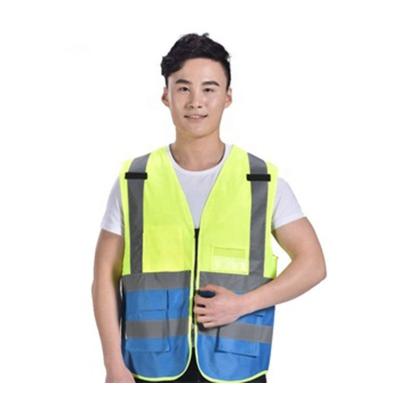 China Custom 120gsm Fabric Reflective Running Road Safety Reflective Vest Traffic Vest Reflective Clothing for sale