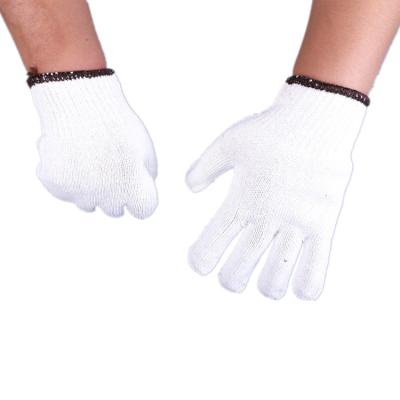 China Cheap High Quality General Work Protection Safety 450g White Cotton Knitted Working Gloves Protective Gloves Durable Work Safety Gloves for sale