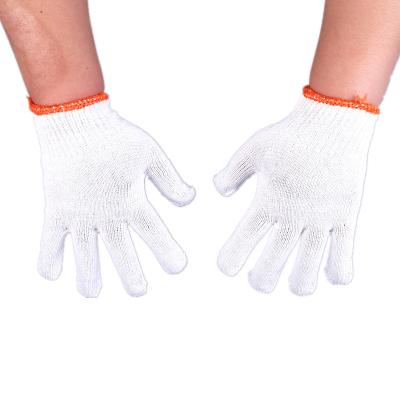 China Protection General Work Natural White Cotton Knitted Safety Gloves for sale