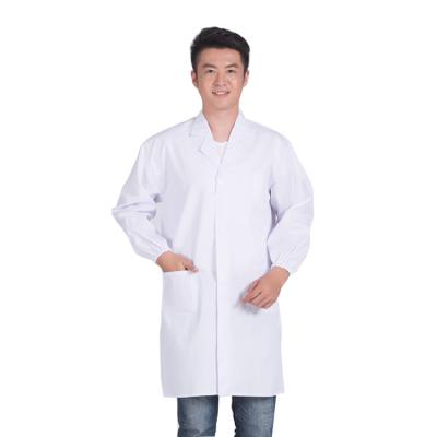 China Work Wear Custom Men Long Sleeve Doctor Lab Coat Hospital Uniforms White Lab Coat for sale