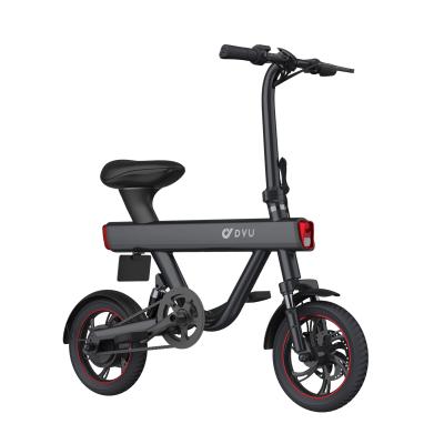 China 2021 DYU Carbon Fiber Style V1model Wheel Portable Size New Comfortable 12 Inch Small E-Bike for sale