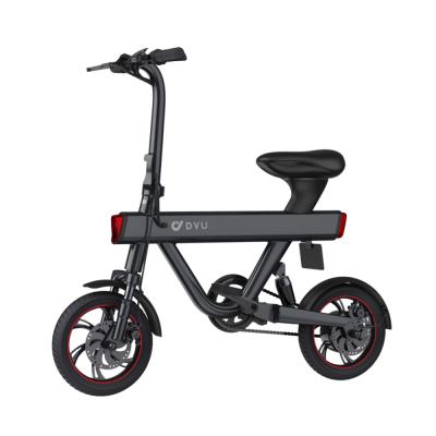 China DYU V1 36v 250w 12inch metal foldable wheels 2 covered lithium battery e-bike motor e-bike used electric city bicycle moped for sale