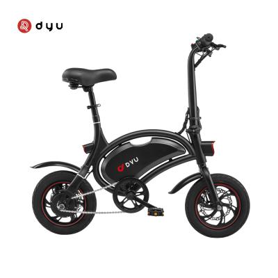 China mini control portable electric dyu scooter metal bike ebike no pedal but cheaper price with front and rear disc brakes for sale