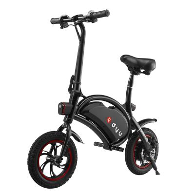 China Hot Selling DYU D1 Alloy Folding Scooter Aluminum Electric Bicycle With Double Lights Without Pedals 6Ah Electric Bikes for sale