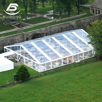 China UV resistance 200 clear top outdoor aluminum alloy frame roof frame people span zelt transparent marquee wedding tents for sale