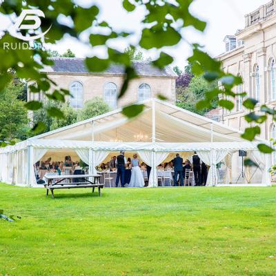 China Luxury Large Marquee Roof Top Resistance Marquee Party Event Wedding Tent UV Clear Transparent Party Tent With Cassette Floor Tents For Events for sale