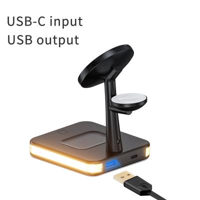 China Quick Charger 991 New Design Magnetic Model 4 in 1 Multifunctional Wireless Charging Station Chargers Charging Stand for sale