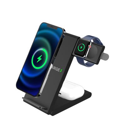 China Smart Watch Mobile Phone Accessories Type-c Wireless Phone Charger Stand 3 in 1 Wireless Charger Station for sale