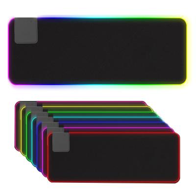 China Mobile Phone Desk Extended Wireless Charging RGB Lighting Gaming Mouse Pad for Work and Game for sale