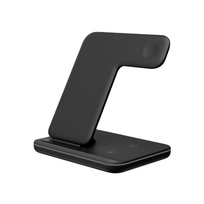 China Multifunctional Smart Watch Table 15W Compact Phone Travel Charging 3 in 1 Fast Qi Wireless Charger Stand for iPhone for sale