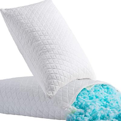 China New Listing Adjustable High End Shredded Memory Foam Pillow Bamboo Shredded Memory Foam Pillow for sale