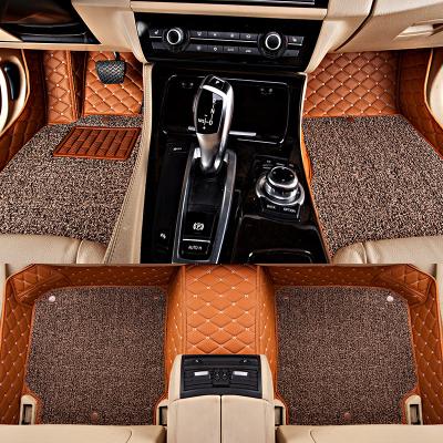 China Anti-skidding.clean Hot Sale 3d 5d Coil Custom Leather Car Mat Floor Carpet for sale