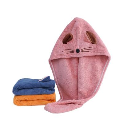 China Sustainable Thickened Towel Kids Adult Thickened Towel Children's Viable Head Towel Water Absorption Dry Hair Towel Cap Water Absorption Dry Hair Head Towel Fast Drying Hat for sale