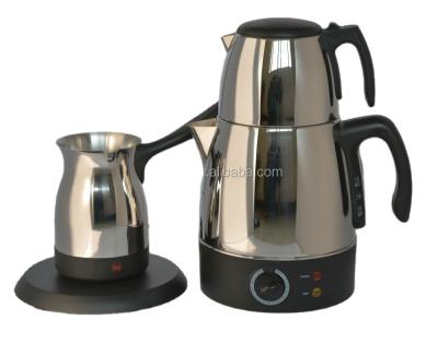 China 360 Degree Rotation Base Electric Turkish Stainless Tea Maker Teapot for Tea Making and Heating DY-108B for sale