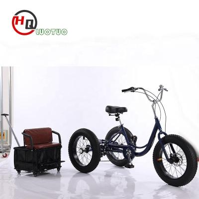 China 2023 big adult tricycle pedal tricycle adult/oem price fat electric bicycle tire modified electric tricycle for sale