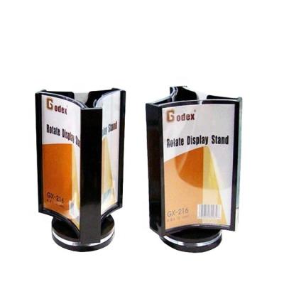 China Wholesale Rotating Menu Advertising 30cm Size Countertop Plastic Material Display Stand for sale