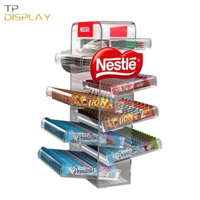 China Candy Customized Candy Promotional Acrylic Material Display Rack For Supermarket for sale