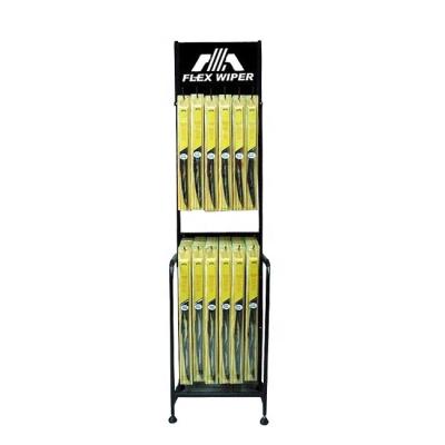 China Free Size Metal Material Wiper Blade Showroom 150cm Wiper Blade Display Rack for sale