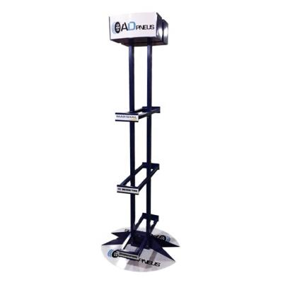 China Tire Customized Easy Assembly Metal Tire Display Stand For Shop Wheels Double Sided 3 Layers Display Rack for sale