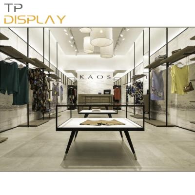 China Clothing Store Professional Fabricate High End Wood And Metal Clothing Store Interior Design Ideas for sale