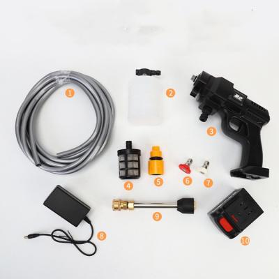 China Plastic Hot Products Portable High Pressure Car Wash Gun With Cordless Rechargeable Battery for sale