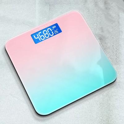 China Tempered Glass+Plastic Weighing Scale USB Body ABS Small Weight Scale Bathroom Personal Filling Scale Smart Electronic Digital Scale for sale