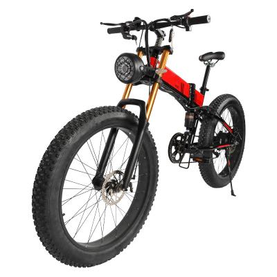 China 500W 26*4.0 Inch Folding Bike 48V Lithium Battery Foldable Electric Bike Long Resistance e Off Road Electric Bicycle for sale