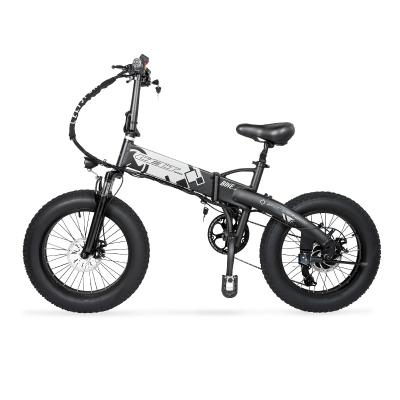 China High Power Foldable Fat Electric Bicycle 4.0 Tire 48V Lithium Battery Folding Mountain Ebike for sale