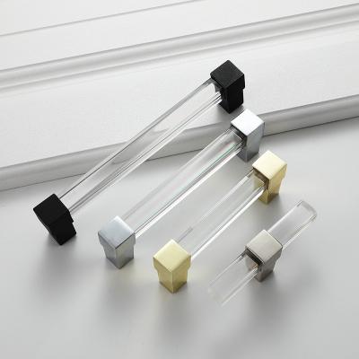 China Modern Acrylic Cabinet Handles Modern Minimalist Cabinet Shoe Cabinet Bookcase Wardrobe Furniture Hardware Handle for sale