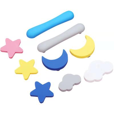 China Anti-collision wardrobe handle modern children's wardrobe modern silicone bookcase shoe cabinet personality anti-collision handle for sale