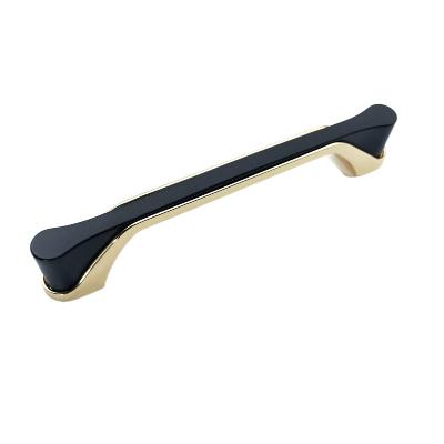 China Simple modern black and gold two-piece zinc alloy handle bathroom cabinet drawer cabinet door hardware handle for sale