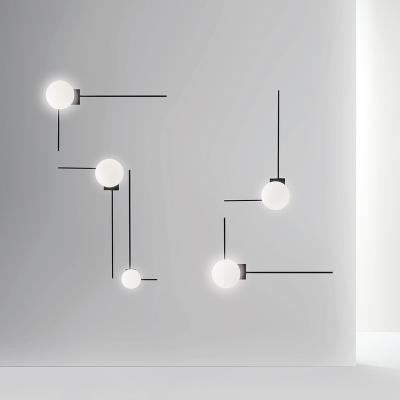 China Matt 2550 Black DIY Decoration IP44 LED Bathroom Wall Light Contemporary Indoor Wall Lamp for sale