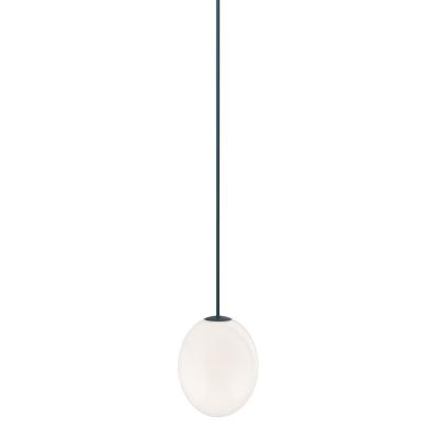 China Suspended Oval Glass Ball Pendant Lamp Decorated Integrated LED Ceiling Lights for sale